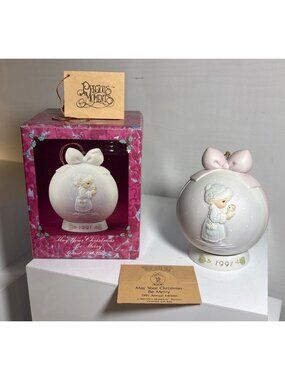 Precious Moments 1991 Annual Edition Ornament May Your Christmas Be Merry W/ Box